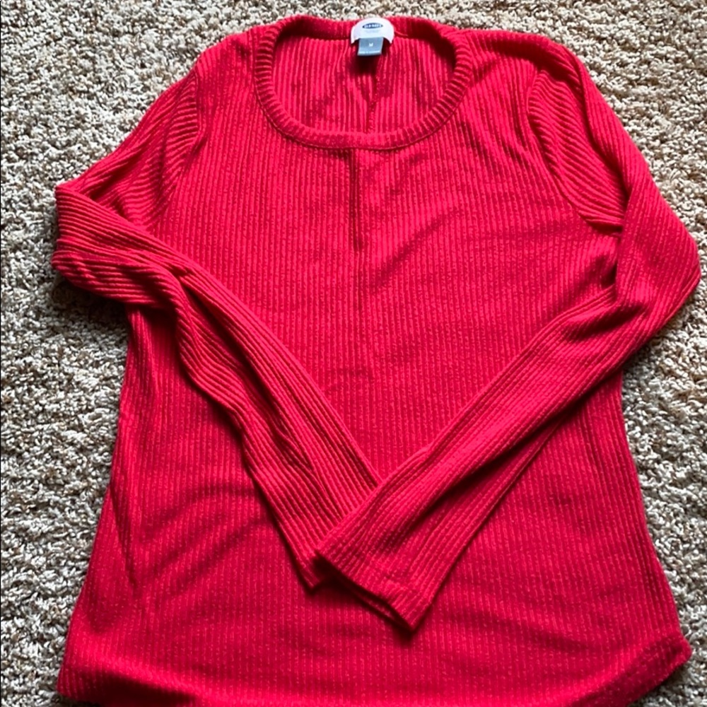 Bright Red thermal sweater